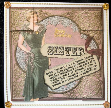Sister Definition 8inch Picture Topper Sheet by Jayne Taplin