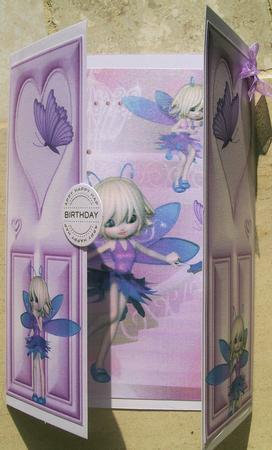 Playful Faeries on a Staircase, Gatefold by Jayne Taplin