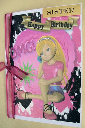 Talk About Chatterbox! Girl on the Phone A4 by Jayne Taplin
