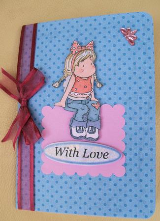 Blue Polka Dots Canvas Backing Paper by Jayne Taplin