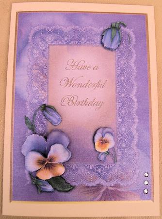 Lilac Lace and Pansies by Jayne Taplin