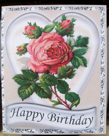Floral Rose Birthday Topper by Jayne Taplin