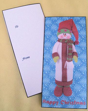 Voucher Card - Wrapped Up Warm Snowman by Jayne Taplin