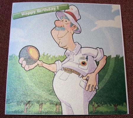 Bowling Dude 8x8 Quick Card by Jayne Taplin