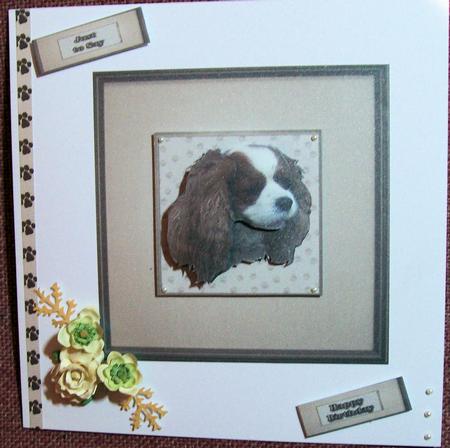 Cavalier King Charles Portrait 3D Decoupage by Jayne Taplin