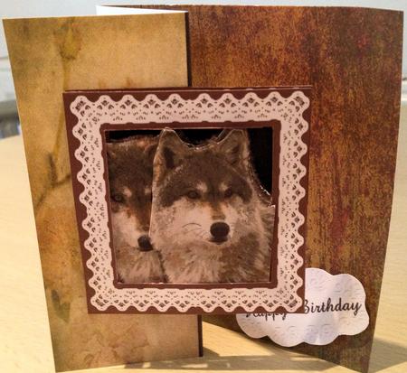 Wolf Duo Fold Back Card by Jayne Taplin
