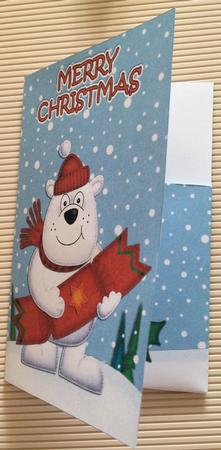 Christmas Ben Polar Bear's Cracker Lottery Wallet Card by Jayne Taplin