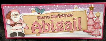 Xmas Abigail Santa Signpost Large Dl Easicut Decoupage by Jayne Taplin