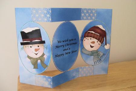 Snowman Brothers on Tri-shutter by Jayne Taplin