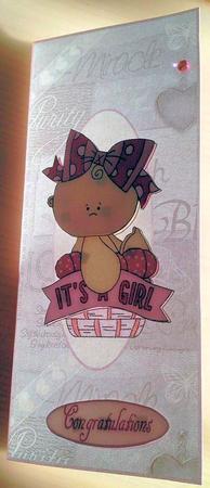New Baby Girl Voucher Card by Jayne Taplin