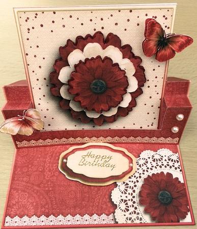 Easelcard with a Swing Red 739 by Jayne Taplin