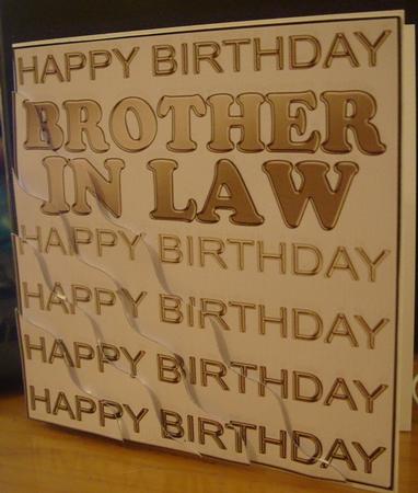 Birthday Brother in Law Wavy Corner Side Stacker Topper by Jayne Westlake