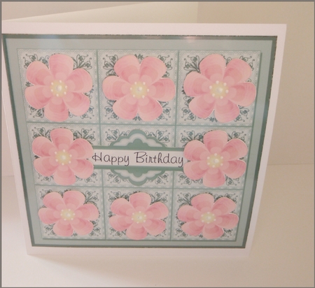 9Tiled floral panel with flower by Jayne Amoah