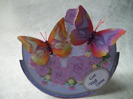 Purple, Pinks and Yellow Flowers and Butterflies by Jayne Amoah