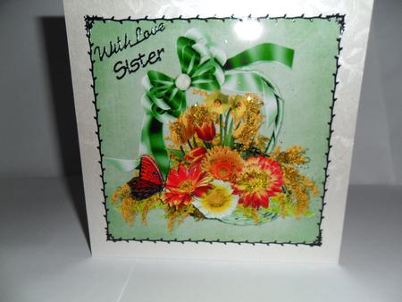 8x8 Basket of Flowers by Jean Deery