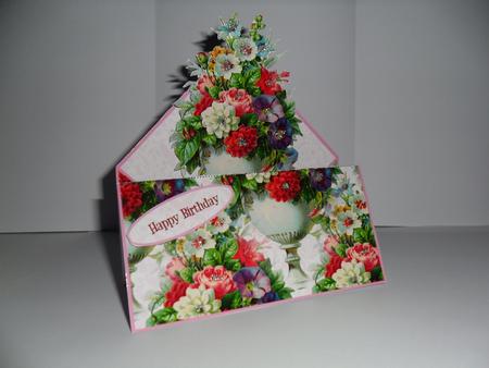 Vintage Vase and Flowers Spring Card by Jean Deery