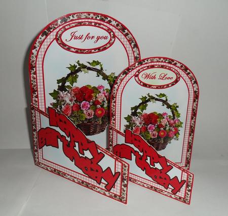 Cutaway Card- Vintage Flower Basket by Jean Deery