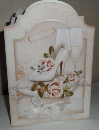Wedding Glamour - A4 Shaped Card Front by Jean Deery