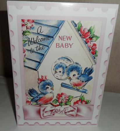 A Welcome to the New Baby! Little Birds A4 by Jean Deery