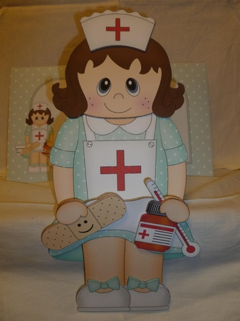 3D On the Shelf Card Kit - Little Nurse Annette by Jean Harrison