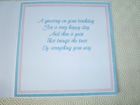 BIRTHDAY GIRL BLONDE 7.5 Decoupage & Insert Card Kit by Jean Harrison