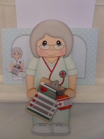 NHS Super Hero - 3D On the Shelf Card Kit by Jean Harrison
