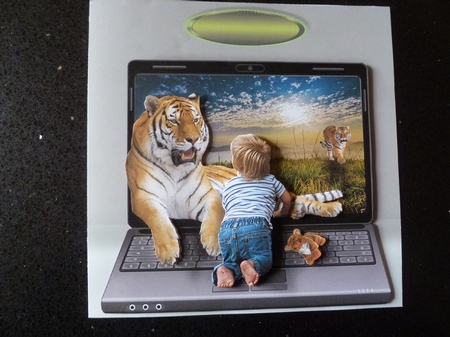 tiger and boy  by Jean Harrison