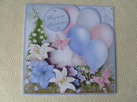 Meadow Flowers - Balloons Card Mini Kit by Jean Harrison