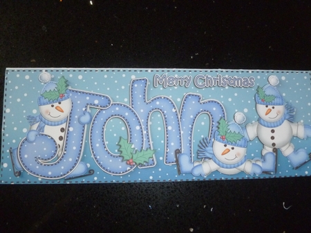 Large Dl Xmas John Quick Card 3D Decoupage by Jean Harrison