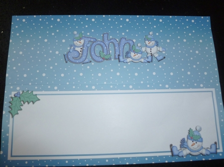 Large Dl Xmas John Quick Card 3D Decoupage by Jean Harrison