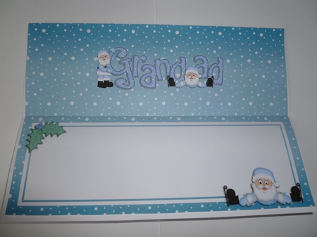 Large Dl Xmas Grandad Quick Card 3D Decoupage by Jean Harrison