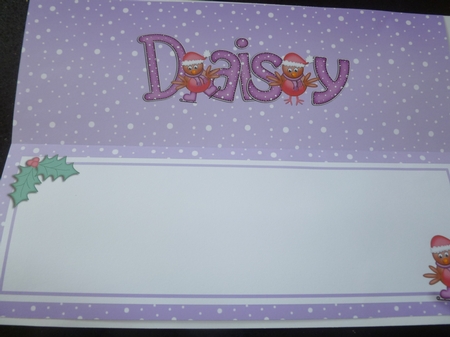 Xmas Large Dl Daisy Quick Card N 3D Decoupage by Jean Harrison