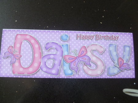 Large Dl Birthday Daisy Butterflies Card & 3D Decoupage by Jean Harrison