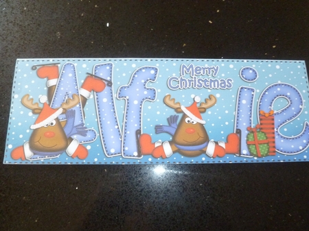 Xmas Alfie Rudolph Matching Large Dl Insert by Jean Harrison