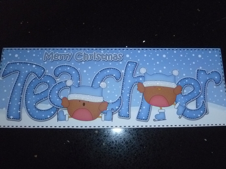 Large Dl Xmas Teacher Bobbin Robin Insert by Jean Harrison