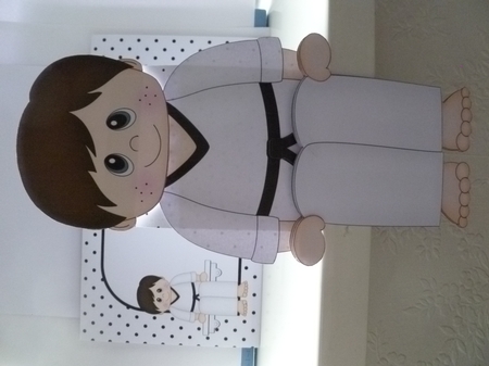 3D on the Shelf Card Kit - Little Karate Boy Kurt by Jean Harrison