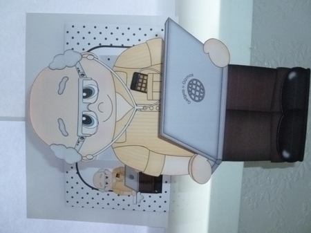 3D on the Shelf Card Kit - Silver Surfer Old Man Stan by Jean Harrison