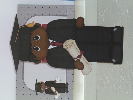 3D on the Shelf Card Kit - Little Ethnic Graduate Grant by Jean Harrison
