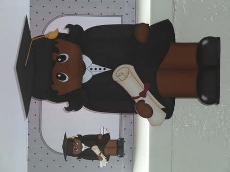 3D on the Shelf Card Kit - Little Ethnic Graduate Jakki by Jean Harrison