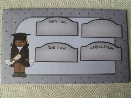 3D on the Shelf Card Kit - Little Ethnic Graduate Jakki by Jean Harrison