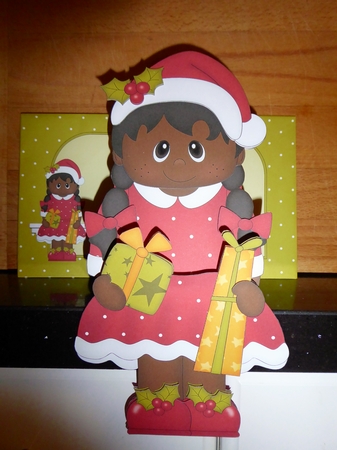 3D on the Shelf Card Kit - Ethnic Christmas Girl Corine by Jean Harrison