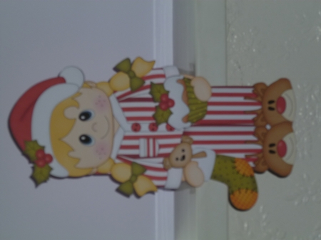 3D on the Shelf Card Kit - Little Christmas Pyjama Girl by Jean Harrison