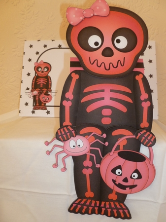 3D on the Shelf Card Kit - Little Halloween Skeleton Ulna by Jean Harrison