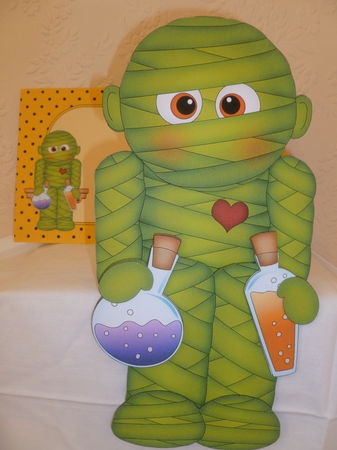 3D on the Shelf Card Kit - Little Halloween Mummy Gomez by Jean Harrison