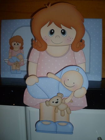 3D on the Shelf Card Kit - Amelia New Mummy of Baby Boy by Jean Harrison