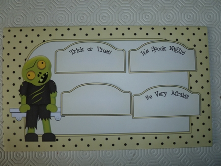 3D on the Shelf Card Kit - Little Halloween Zombie Decay by Jean Harrison
