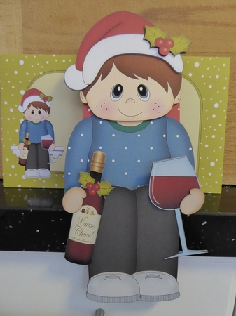 3D on the Shelf Card Kit - a Little Christmas Tipple by Jean Harrison