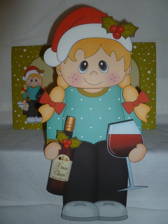 3D on the Shelf Card Kit - a Little Christmas Tipple by Jean Harrison