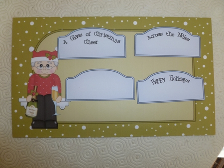 3D on the Shelf Card Kit - Little Christmas Tipple Champers by Jean Harrison