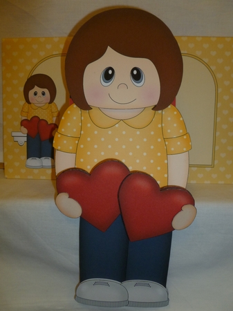 3D on the Shelf Card Kit - Hearts Love & Romance Lady Chloe by Jean Harrison